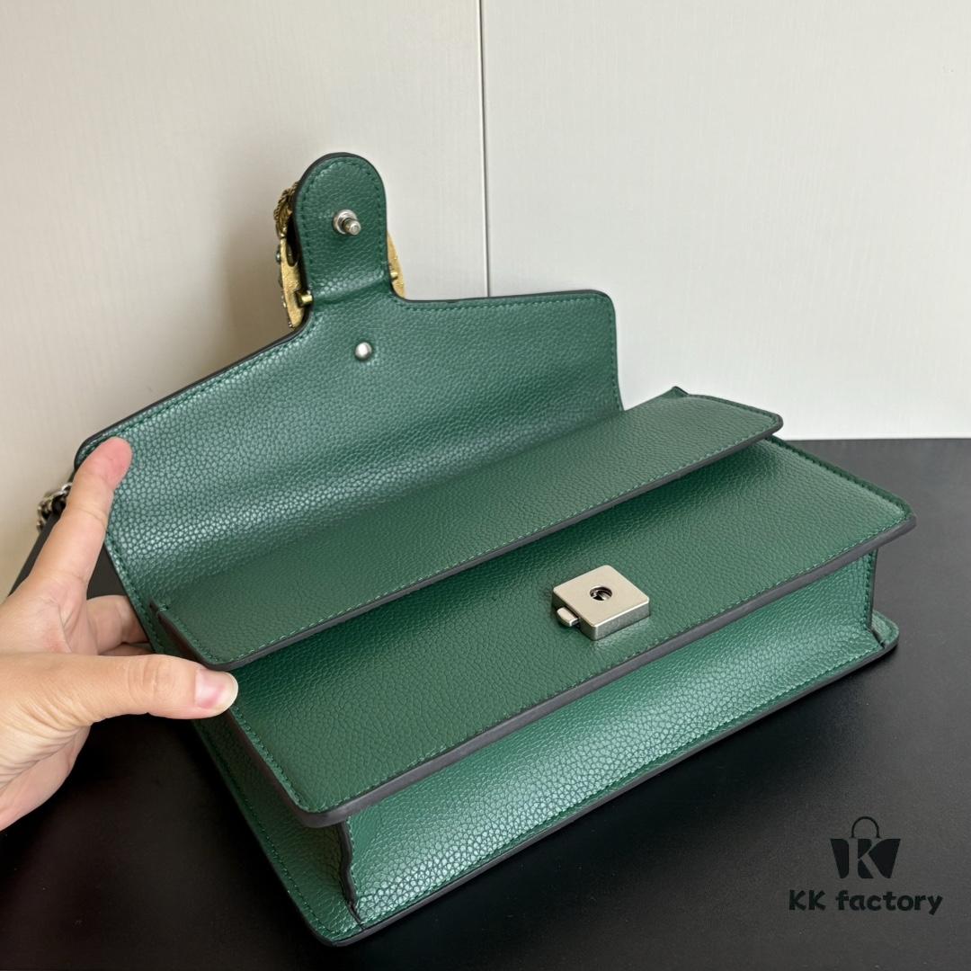 Gucci Dionysus Green Leather Bag Model 499623 Real Photo