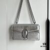 69308cdf6e68136f4d9a920a Gucci Dionysus Diamond Buckle Bag Silver 499623
