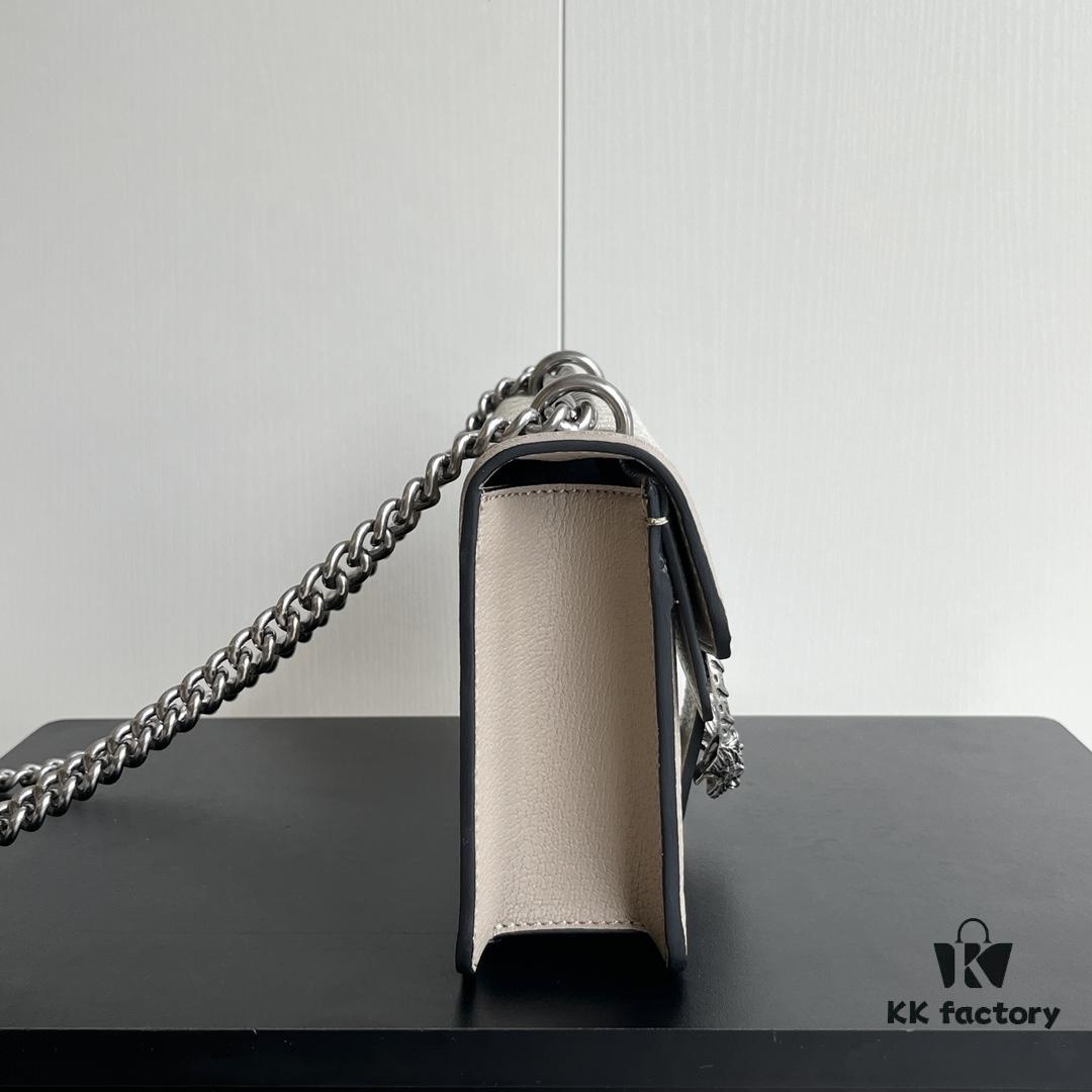 69308ce96e68136f4d9a921f Gucci Dionysus Diamond Buckle Bag - Oatmeal Model 499623, Size 25x14x8cm