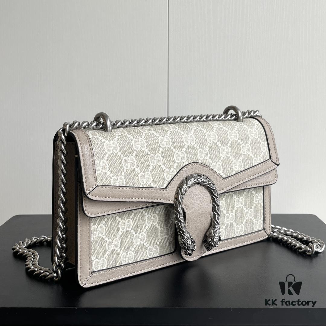 69308ce96e68136f4d9a9221 Gucci Dionysus Diamond Buckle Bag - Oatmeal Model 499623, Size 25x14x8cm
