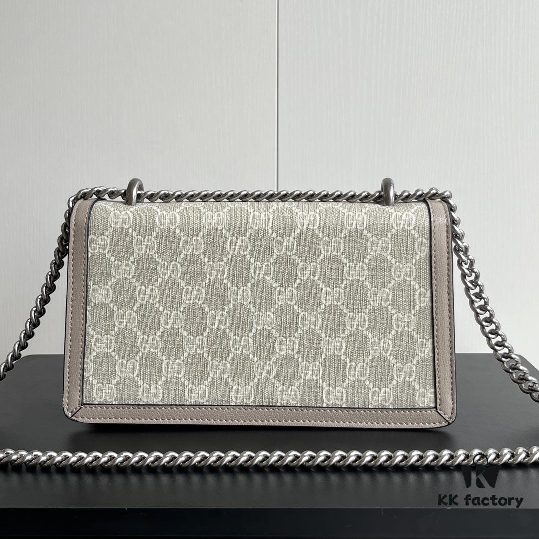 69308cea6e68136f4d9a9222 Gucci Dionysus Diamond Buckle Bag - Oatmeal Model 499623, Size 25x14x8cm