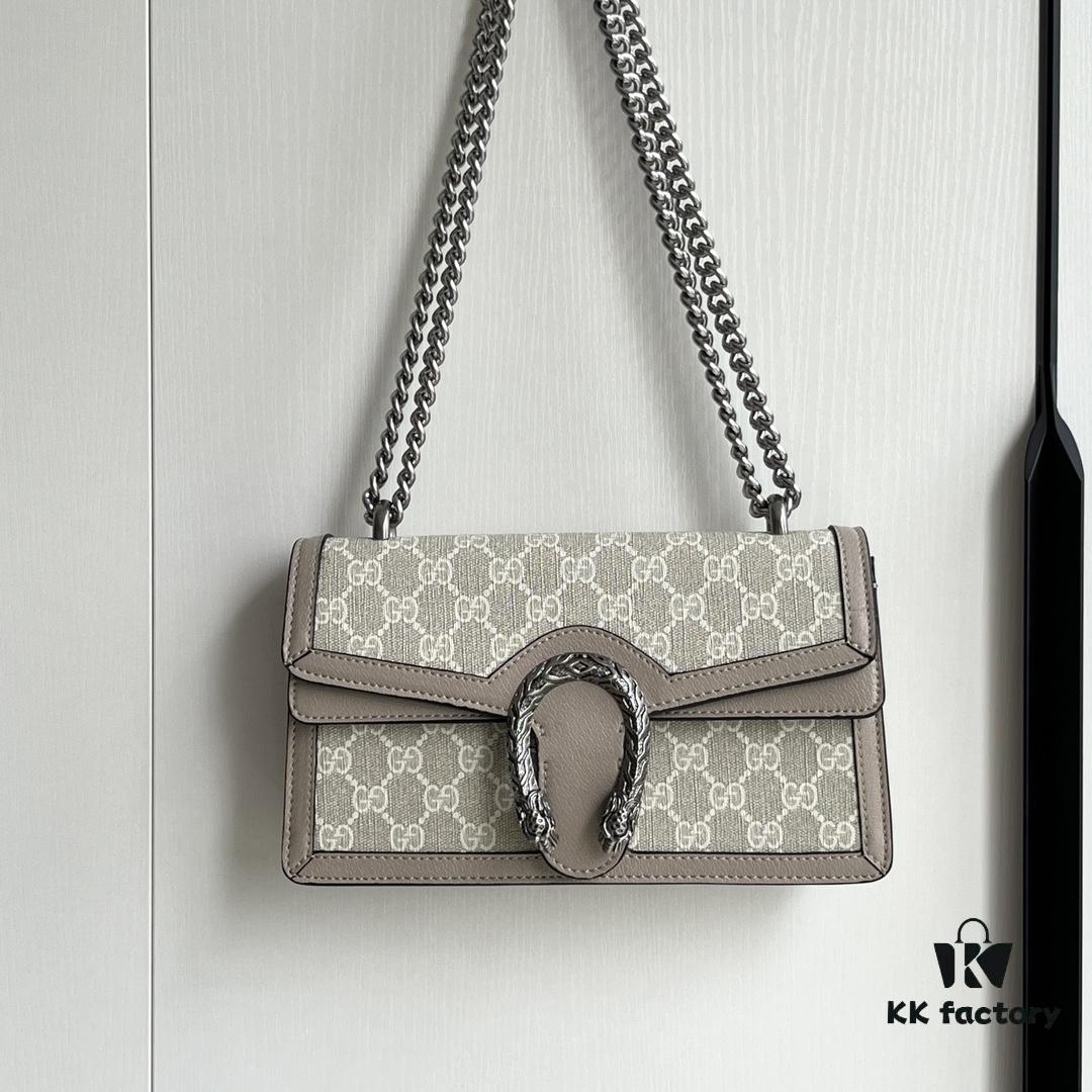 69308ced6e68136f4d9a9227 Gucci Dionysus Diamond Buckle Bag - Oatmeal Model 499623, Size 25x14x8cm