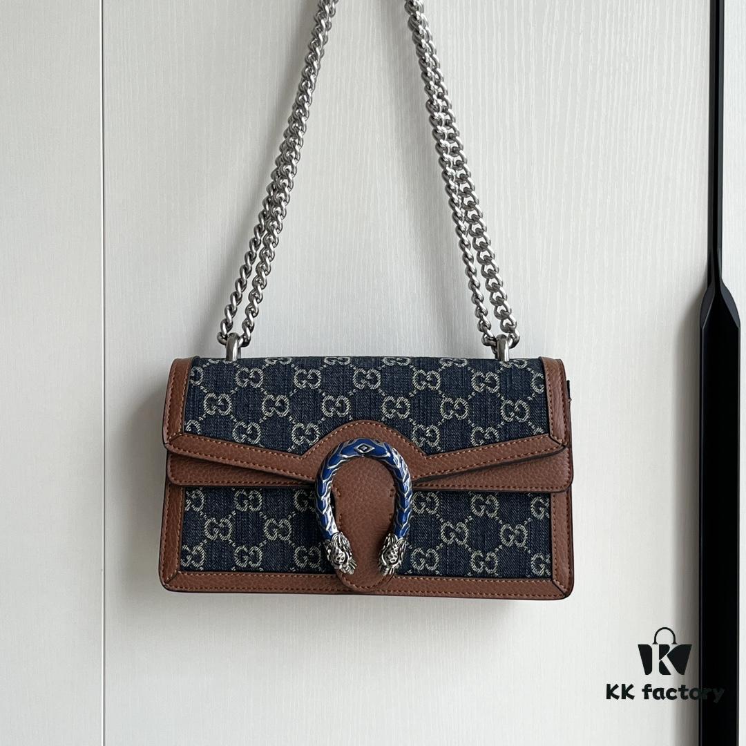 69308cf16e68136f4d9a9230 Upgraded Version Genuine GUCCI Dionysus Blue Denim Bag with Tiger Head Diamond Clasp