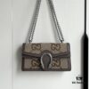 69308cf56e68136f4d9a9238 Gucci Dionysus Diamond Buckle Bag in Apricot Canvas - Upgraded Version