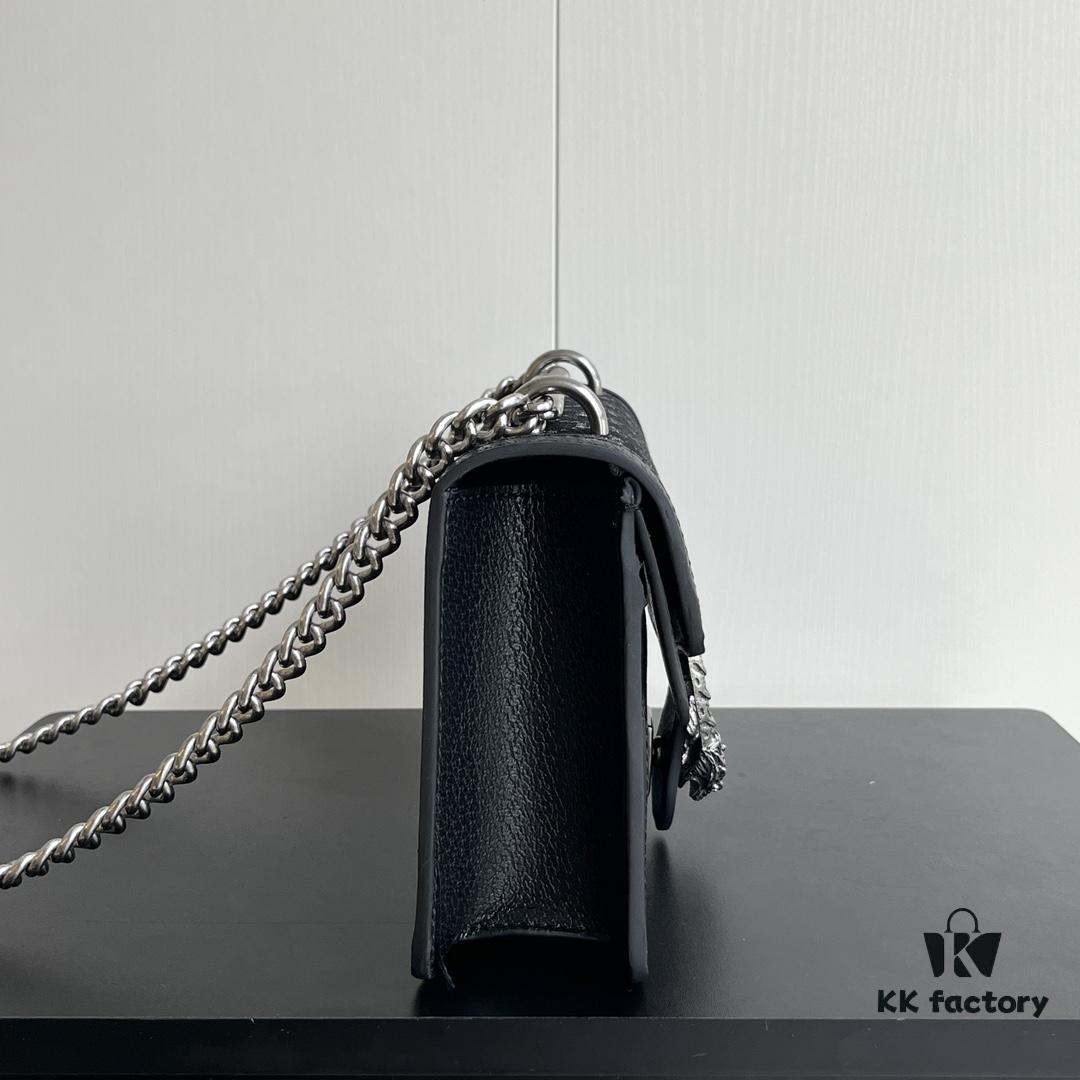 69308cf56e68136f4d9a923a Upgraded Genuine Gucci Dionysus Horsehead Diamond Buckle Bag - Black Denim Model 499623