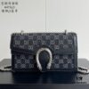 69308cf66e68136f4d9a923b Upgraded Genuine Gucci Dionysus Horsehead Diamond Buckle Bag - Black Denim Model 499623