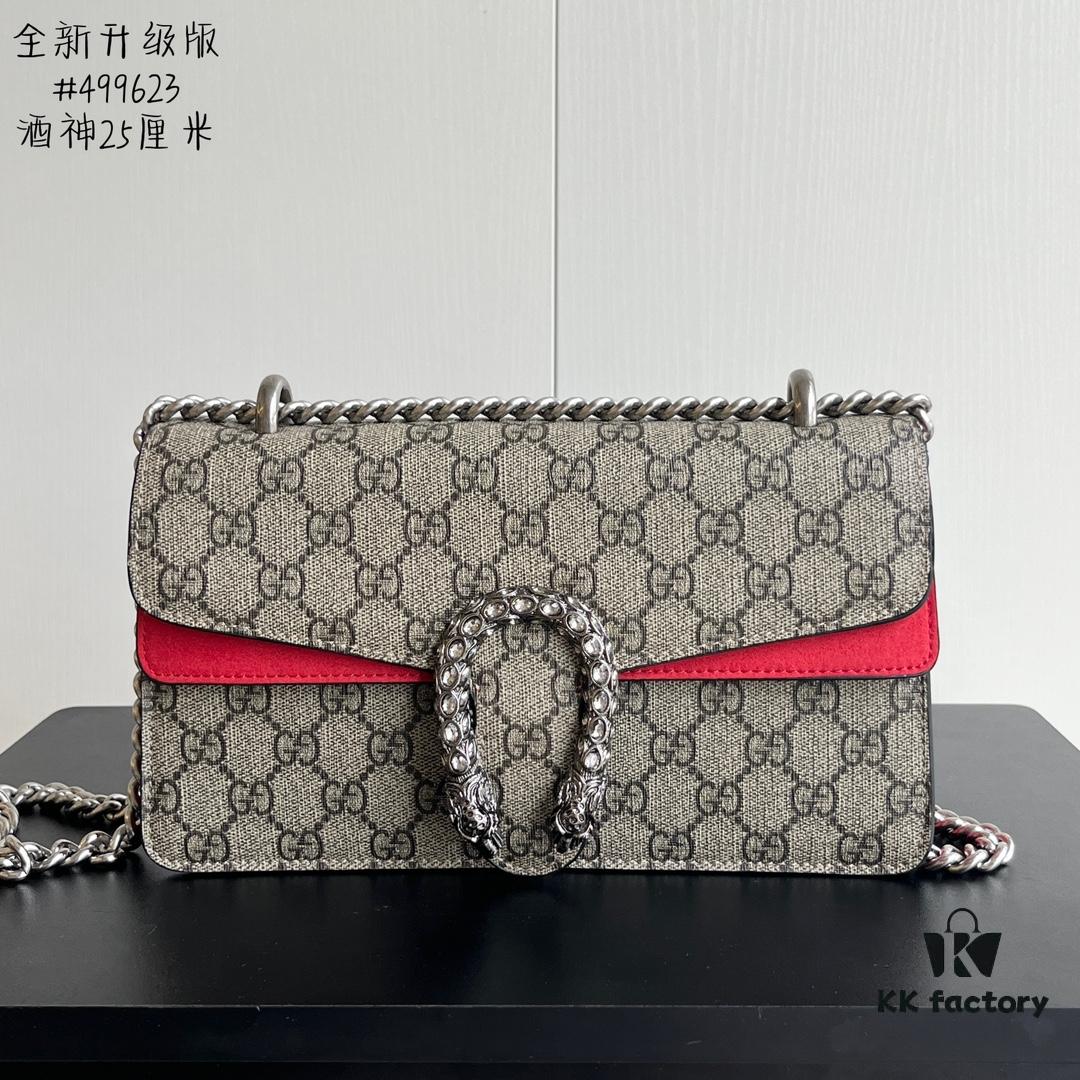 69308cfa6e68136f4d9a9243 Gucci Dionysus Diamond Buckle Bag - Upgraded Version in Red