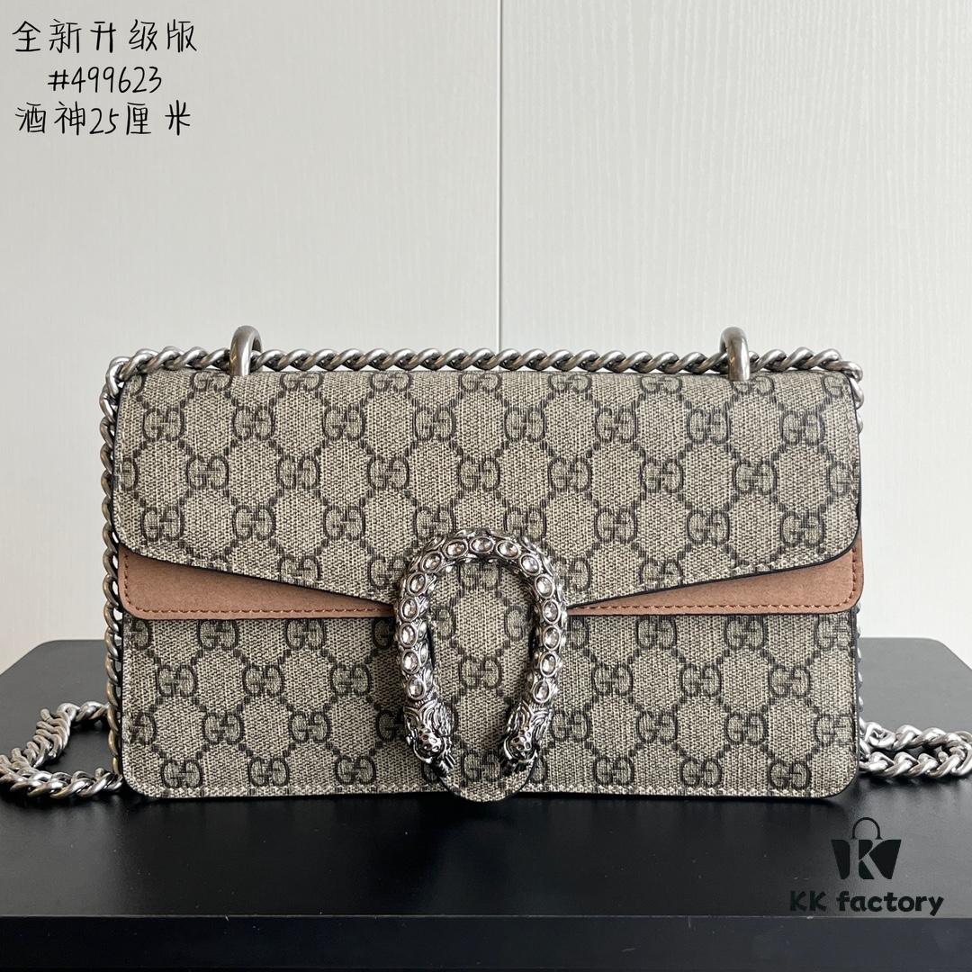 69308d036e68136f4d9a9256 Gucci Dionysus Diamond Buckle Bag in Apricot - Upgraded Version