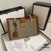 69308d076e68136f4d9a925e Upgraded Genuine Gucci Padlock Series Lock Clasp Double Shoulder Strap Backpack - Model No. 479197 Large Size 35x23x14cm