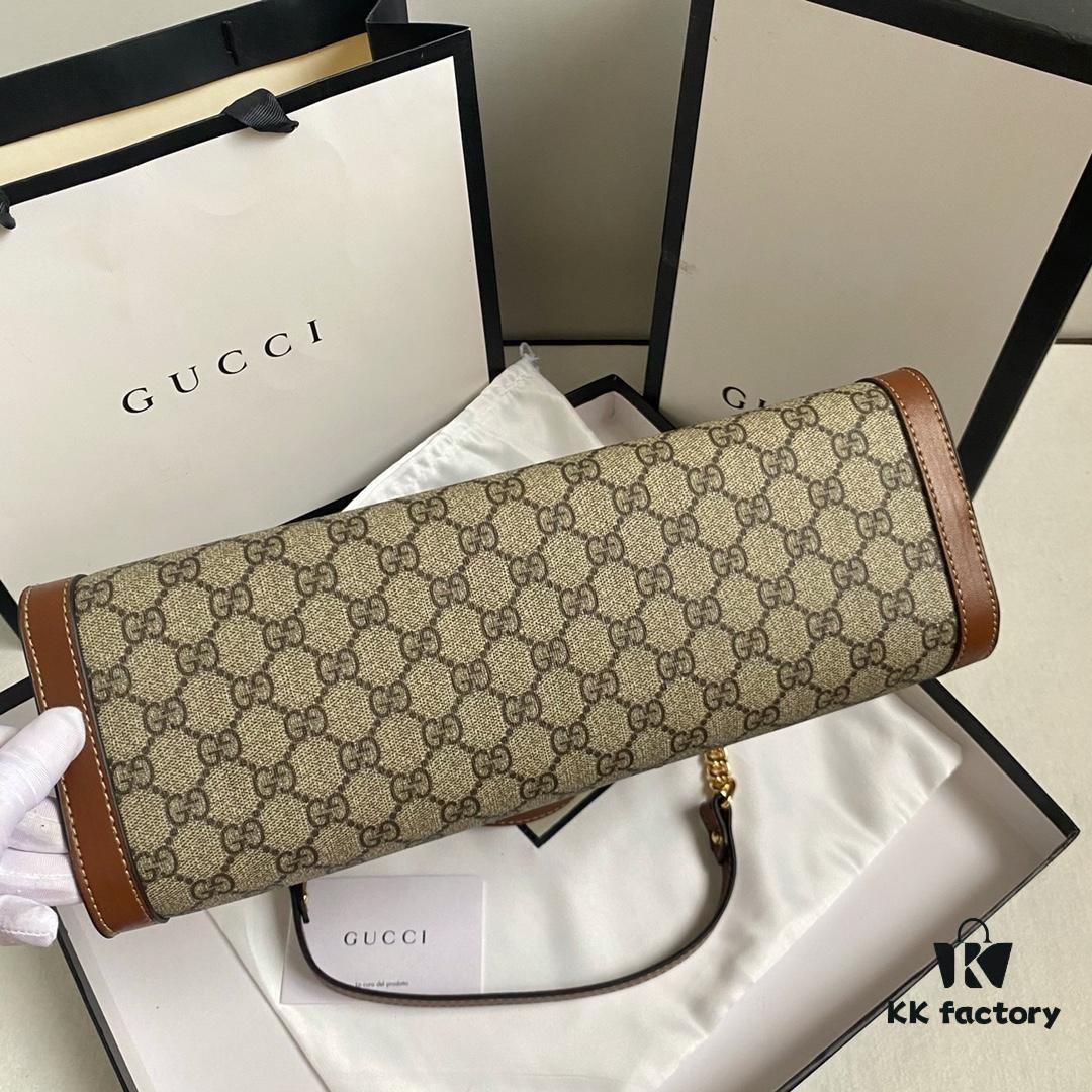 69308d086e68136f4d9a9261 Upgraded Genuine Gucci Padlock Series Lock Clasp Double Shoulder Strap Backpack - Model No. 479197 Large Size 35x23x14cm