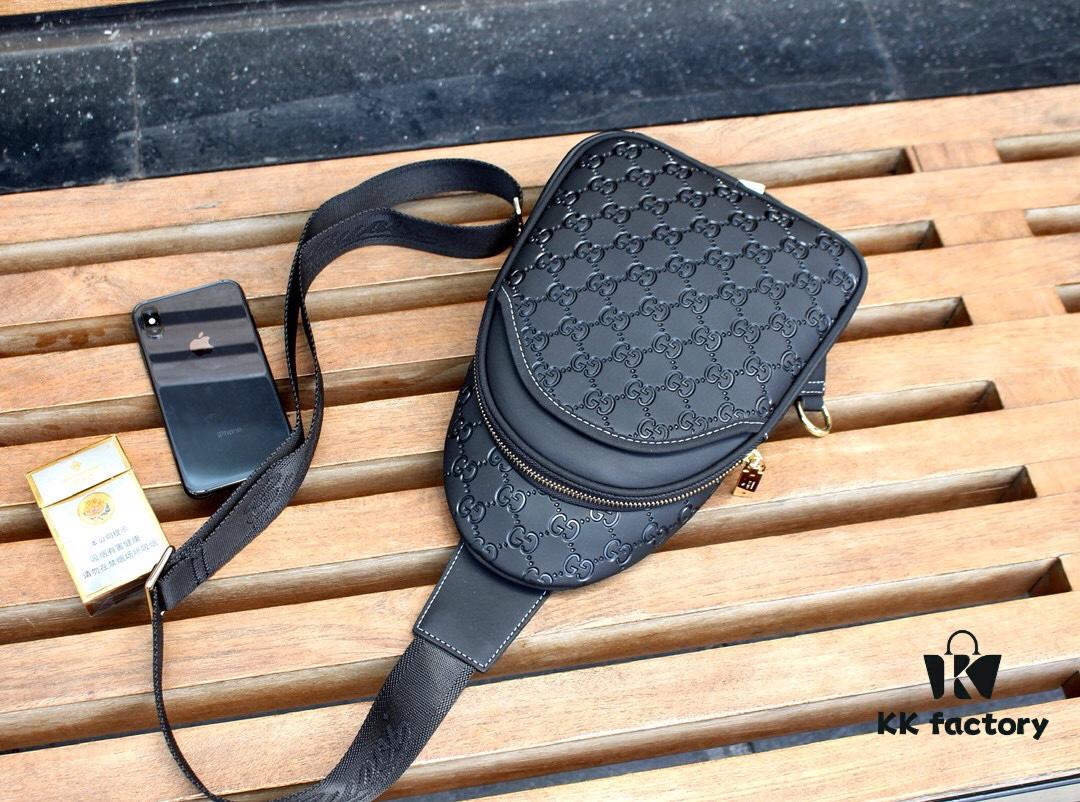 69308d2a6e68136f4d9a929d Gucci Men's Clutch Bag 6018#BLACK (Original Order) - Imported Hardware with Wrist Strap, Premium Full-Grain Italian Leather, Matching Retail Version