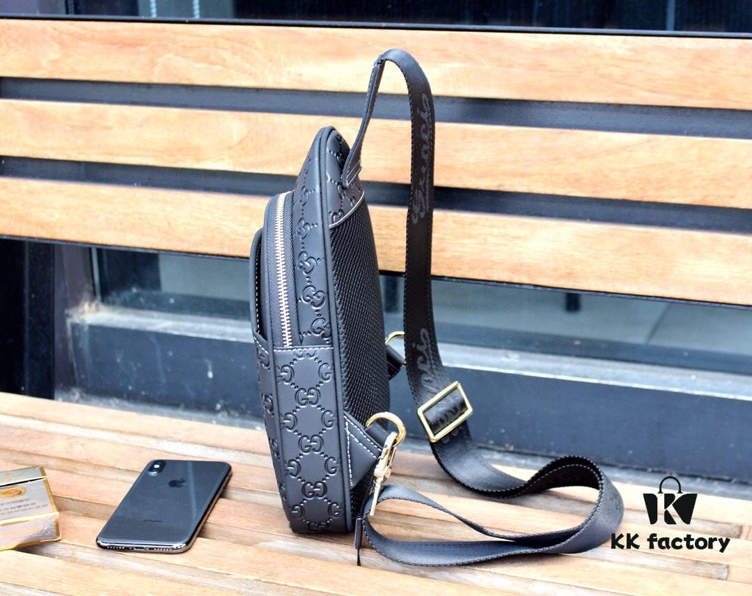 69308d2a6e68136f4d9a929e Gucci Men's Clutch Bag 6018#BLACK (Original Order) - Imported Hardware with Wrist Strap, Premium Full-Grain Italian Leather, Matching Retail Version
