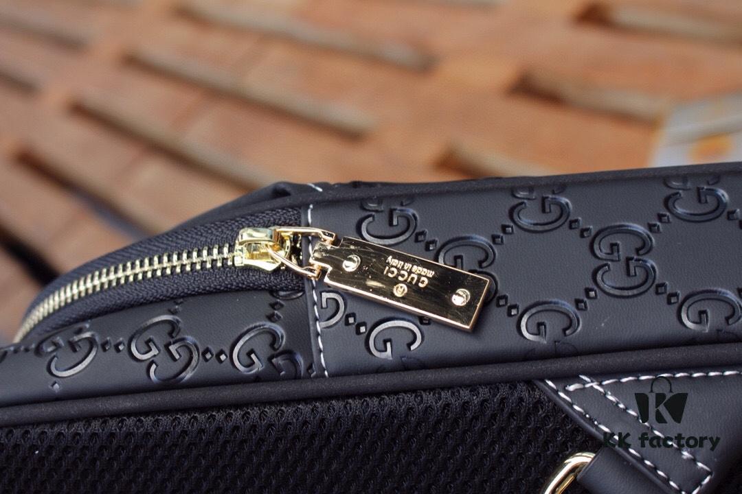 69308d2a6e68136f4d9a92a0 Gucci Men's Clutch Bag 6018#BLACK (Original Order) - Imported Hardware with Wrist Strap, Premium Full-Grain Italian Leather, Matching Retail Version