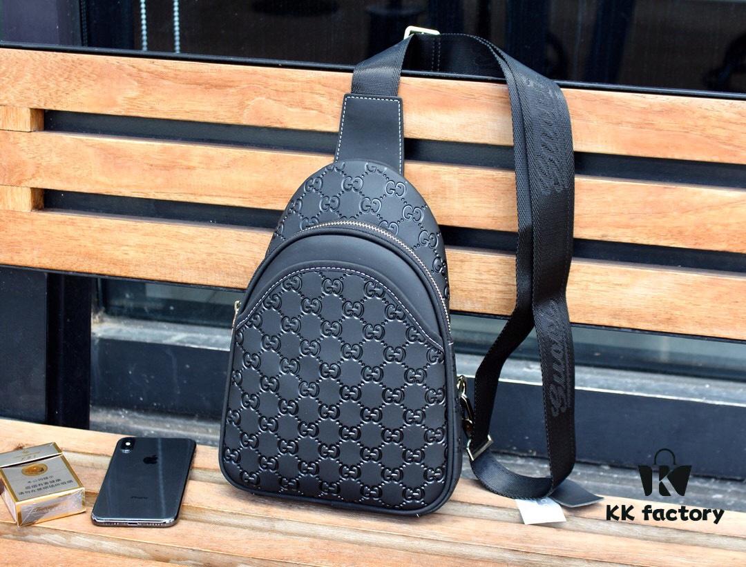 69308d2a6e68136f4d9a92a1 Gucci Men's Clutch Bag 6018#BLACK (Original Order) - Imported Hardware with Wrist Strap, Premium Full-Grain Italian Leather, Matching Retail Version