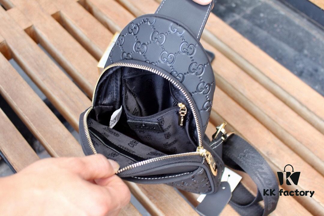 69308d2b6e68136f4d9a92a2 Gucci Men's Clutch Bag 6018#BLACK (Original Order) - Imported Hardware with Wrist Strap, Premium Full-Grain Italian Leather, Matching Retail Version