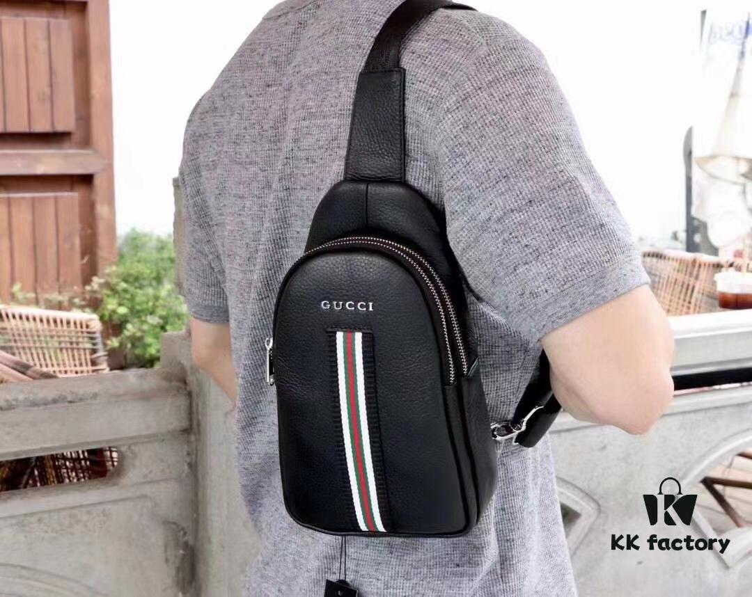 69308d2d6e68136f4d9a92a5 Gucci Men's Casual Chest Bag Model 6023 (Original Order), Top-Grade Imported Full-Grain Cowhide, Italian Original Leather, Luxury Designer Style
