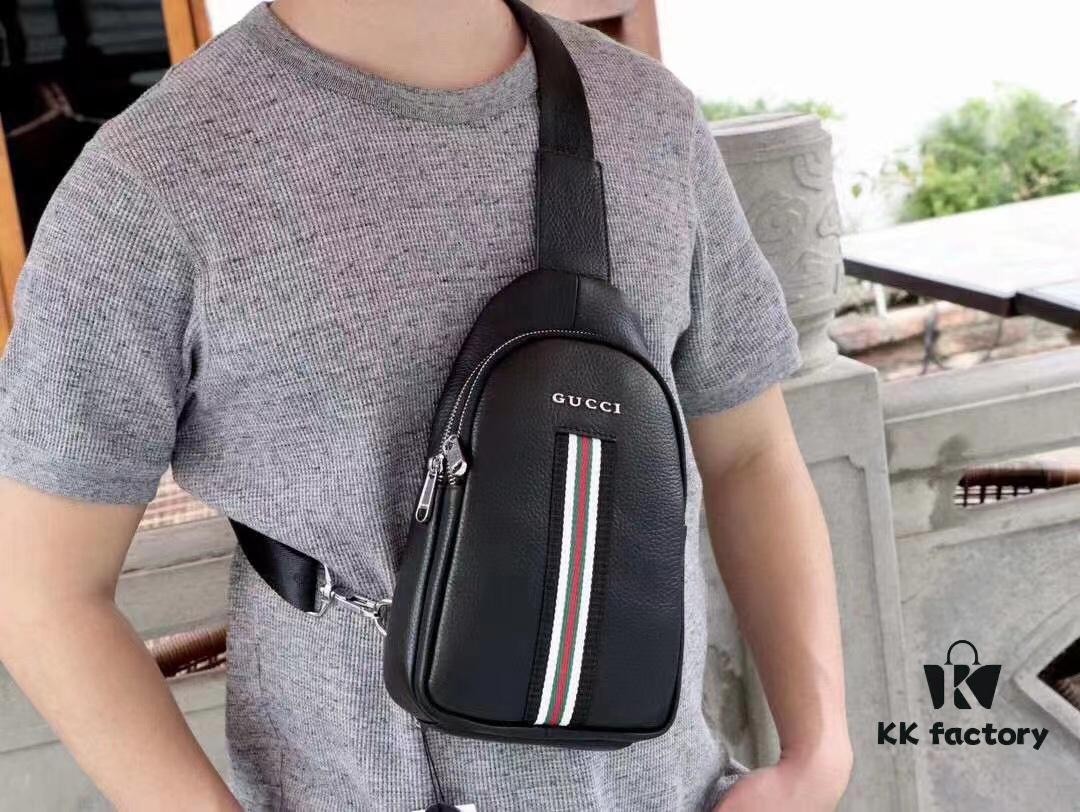 69308d2f6e68136f4d9a92a7 Gucci Men's Casual Chest Bag Model 6023 (Original Order), Top-Grade Imported Full-Grain Cowhide, Italian Original Leather, Luxury Designer Style
