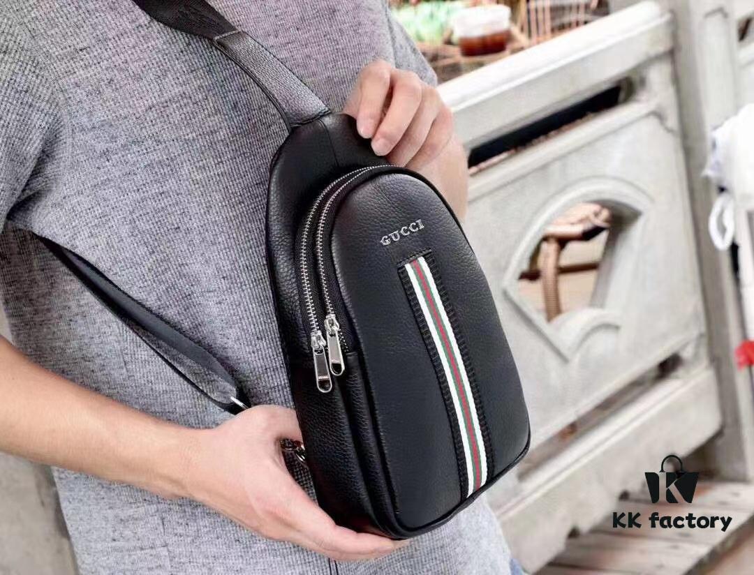 69308d2f6e68136f4d9a92a9 Gucci Men's Casual Chest Bag Model 6023 (Original Order), Top-Grade Imported Full-Grain Cowhide, Italian Original Leather, Luxury Designer Style
