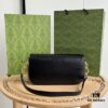 69308d396e68136f4d9a92b9 Gucci Horsebit 1955 Baguette Bag Real Shot Style No. 735178 Black Leather