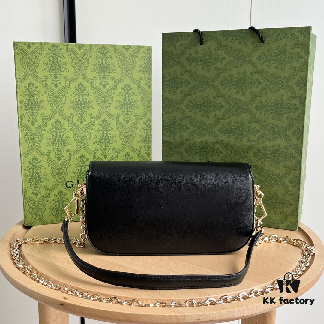 69308d396e68136f4d9a92b9 Gucci Horsebit 1955 Baguette Bag Real Shot Style No. 735178 Black Leather