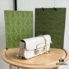 69308d3c6e68136f4d9a92c0 Gucci Horsebit 1955 Baguette, Model No. 735178 White Leather, Dimensions: 24 x 13.5 x 7.5 cm