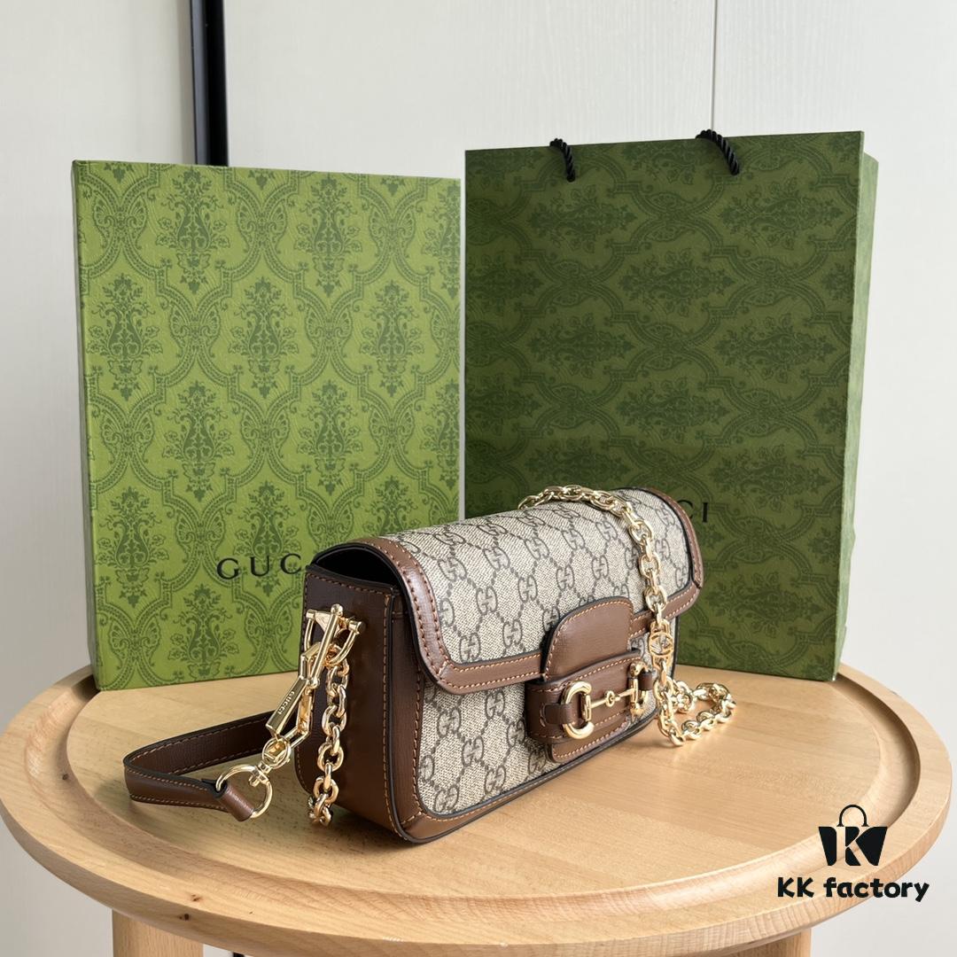 Gucci Horsebit 1955 Baguette Bag in Caramel - Model No. 735178