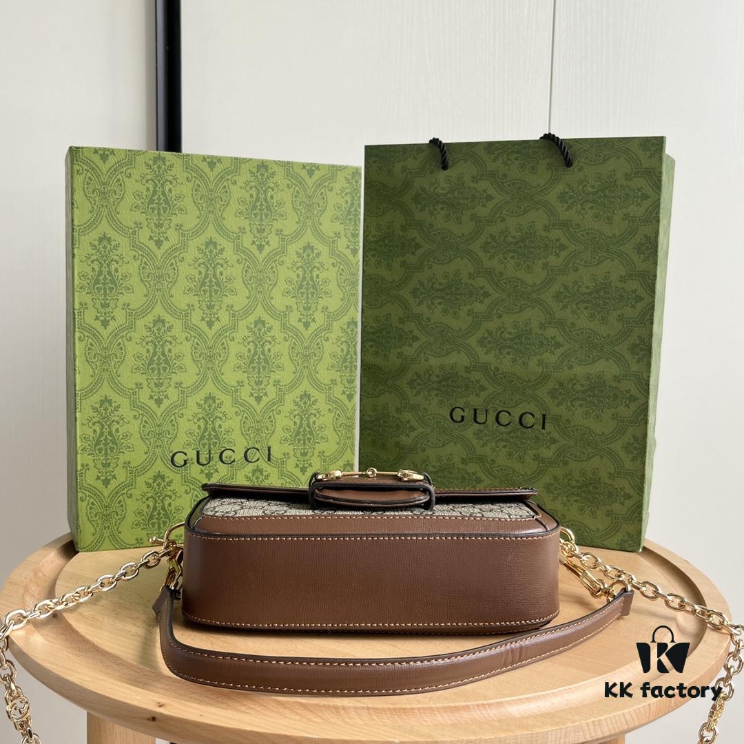 Gucci Horsebit 1955 Baguette Bag in Caramel - Model No. 735178