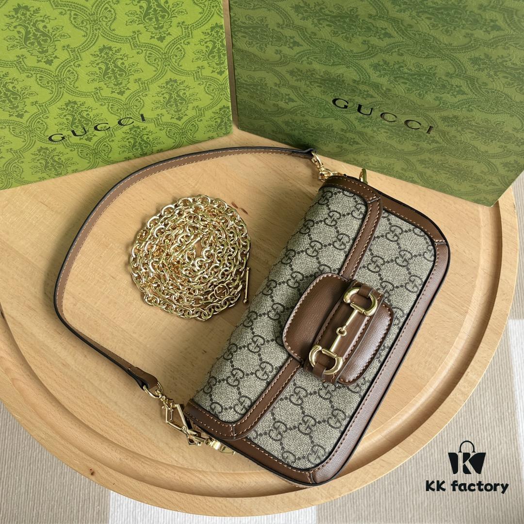 Gucci Horsebit 1955 Baguette Bag in Caramel - Model No. 735178
