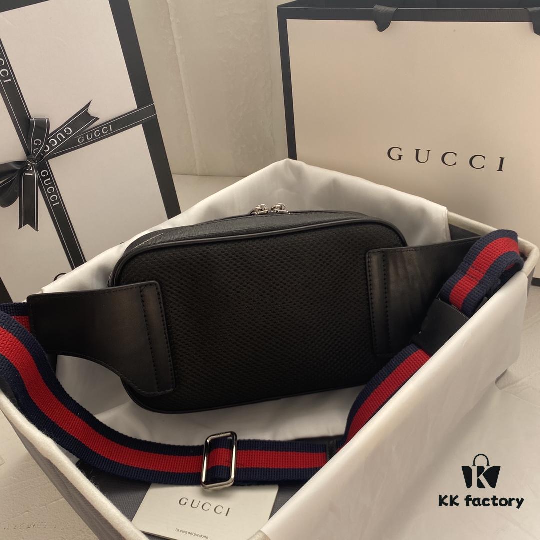 69308d516e68136f4d9a92e5 GUCCI Men's Waist Bag Real Shot High-Quality Replica Premium PVC with Full-Grain Leather YKK Zipper