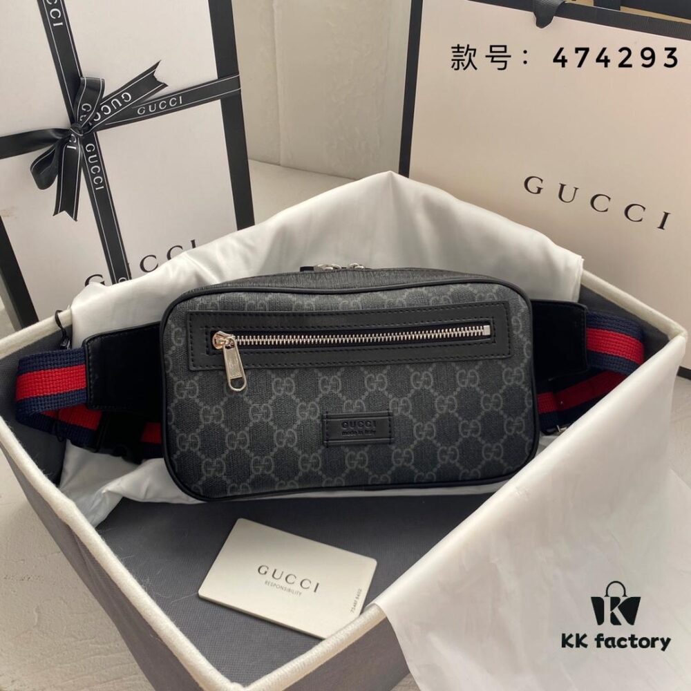69308d646e68136f4d9a9305 GUCCI Men's Waist Bag 474293 Real Photos Size: 24*14*5.5
