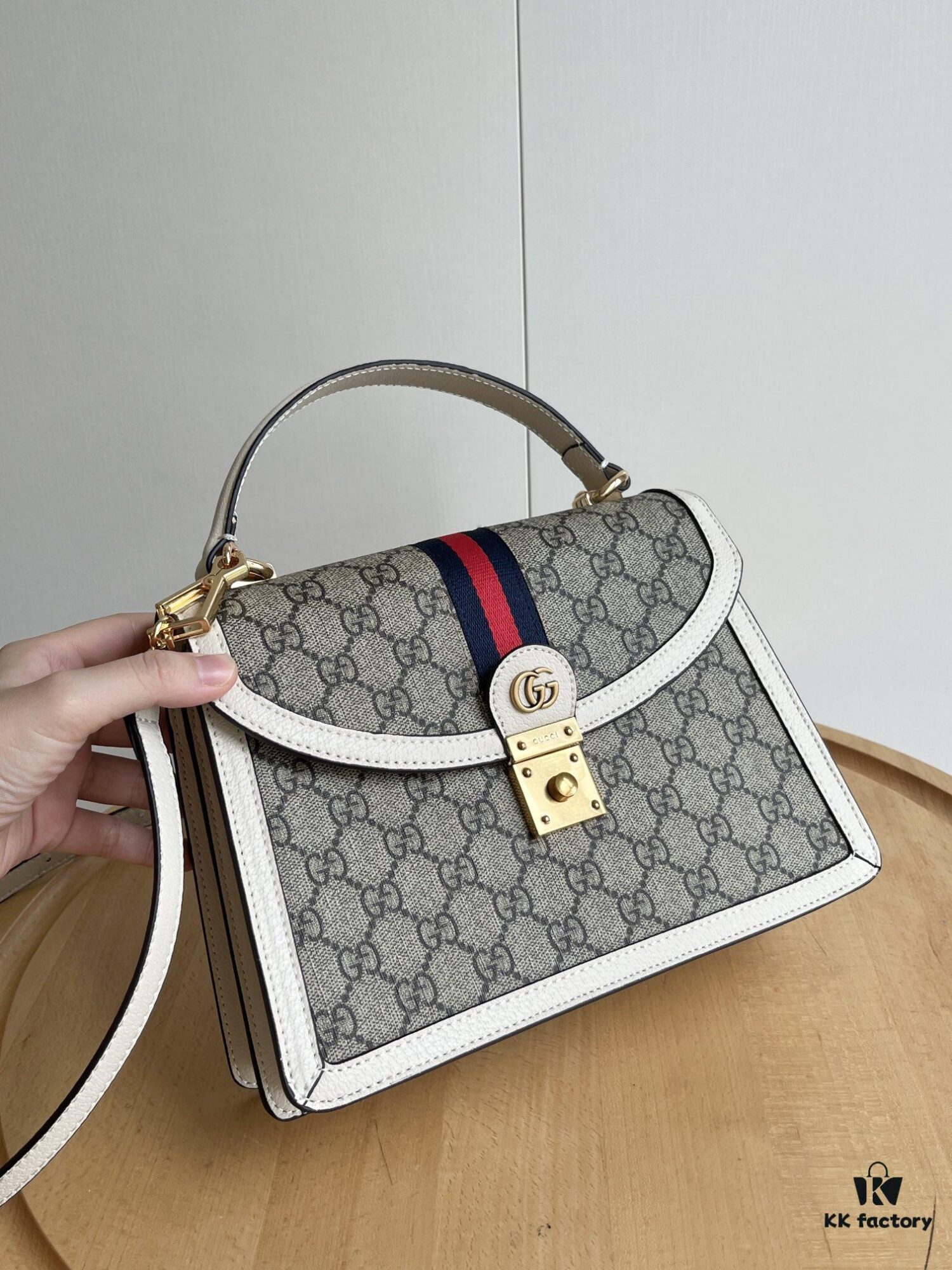 69308d966e68136f4d9a934f Gucci Ophidia Epilogue Collection Tote Bag with Removable Strap, Square Vintage Style, GG Canvas, Striped Webbing