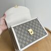 69308d9a6e68136f4d9a9357 Gucci Ophidia Epilogue Collection Tote Bag with Removable Strap, Square Vintage Style, GG Canvas, Striped Webbing