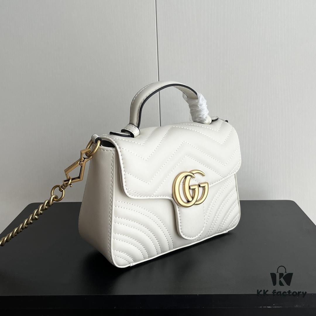69308da46e68136f4d9a9368 Authentic Shot # GG Marmont Mini Messenger Bag 547260 Size: 21*15.5*8cm