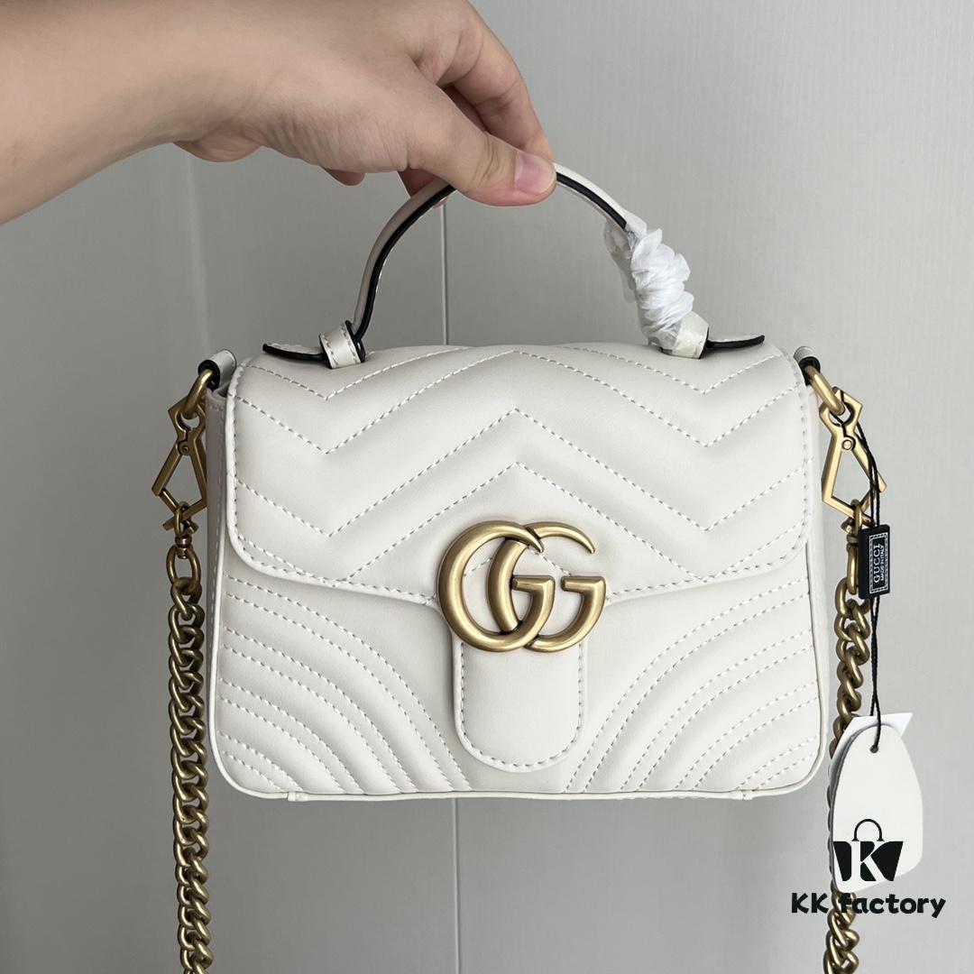 69308daa6e68136f4d9a9375 Authentic Shot # GG Marmont Mini Messenger Bag 547260 Size: 21*15.5*8cm