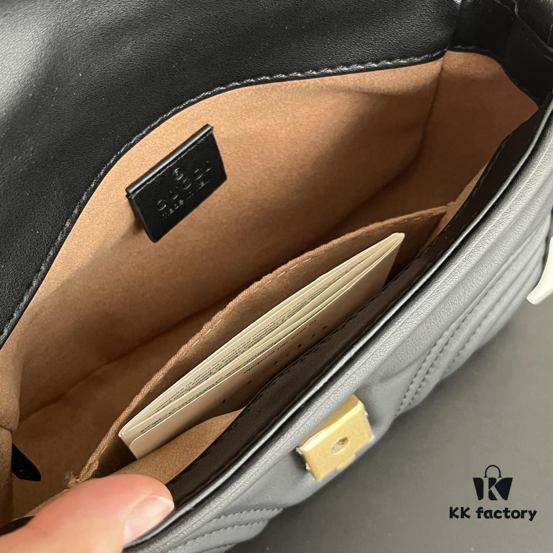 69308db66e68136f4d9a938b Authentic Photo # GG Marmont Mini Messenger Bag Style No. 547260 Size: 21*15.5*8cm