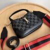 69308dc06e68136f4d9a939c Authentic Shot # (Double Shoulder Strap) - Gucci Jackie 1961 Small Bag in Black and Ivory GG Denim Jacquard