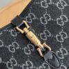 69308dc16e68136f4d9a939d Authentic Shot # (Double Shoulder Strap) - Gucci Jackie 1961 Small Bag in Black and Ivory GG Denim Jacquard