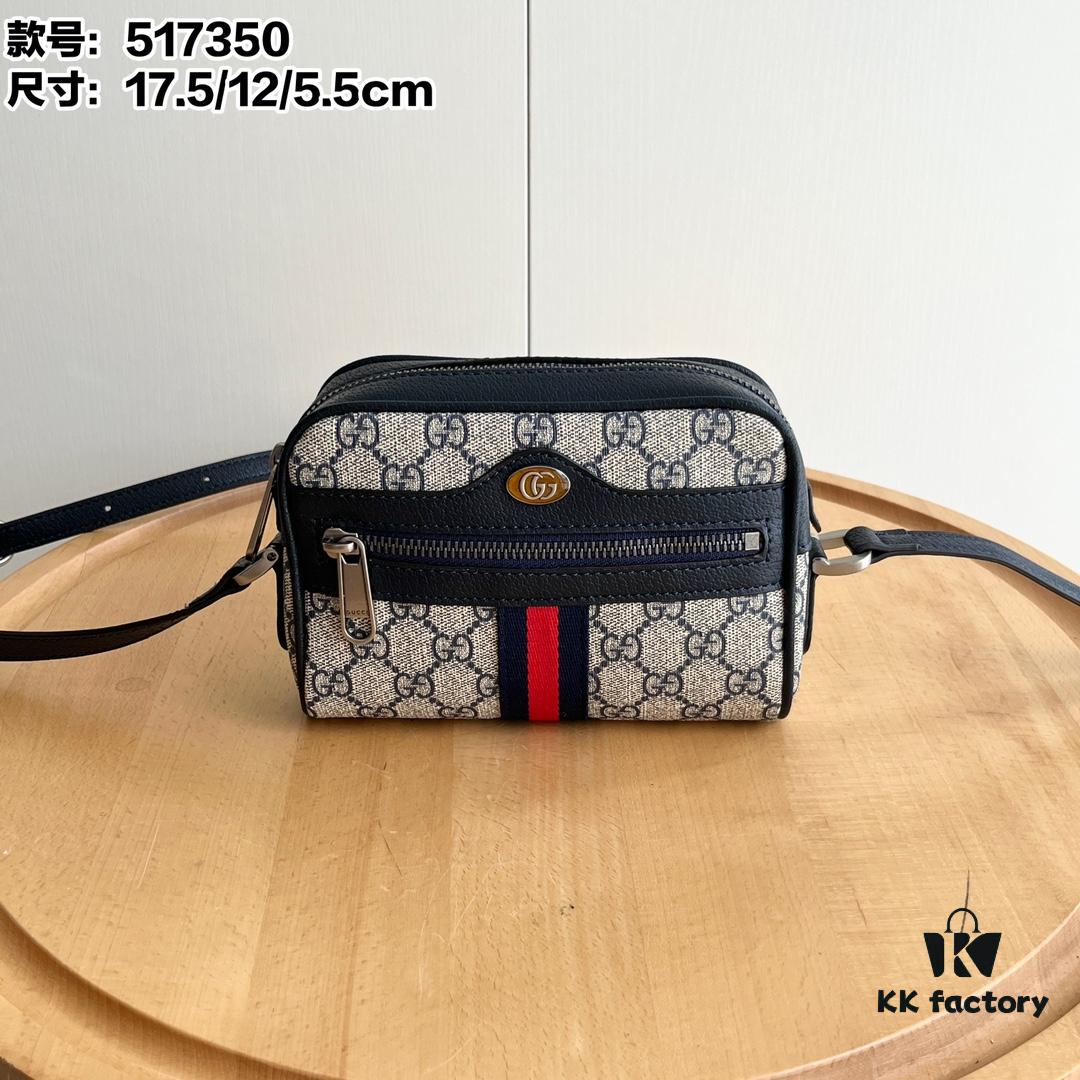 69308dc86e68136f4d9a93a9 Gucci Ophidia Series Crossbody Bag Model 517350 Size 17.5*12*5.5cm Adjustable Strap with Key Holder