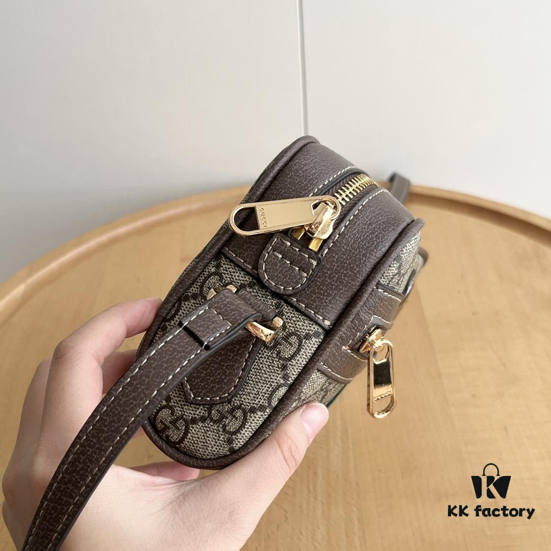 Gucci Ophidia Series Crossbody Bag Model 517350 Size 17.5*12*5.5cm Adjustable Strap with Key Holder