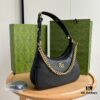 69308de16e68136f4d9a93d8 Gucci New Hobo Crescent Bag in Black, Model No. 731817, Size 25×19×7cm
