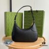 69308de16e68136f4d9a93da Gucci New Hobo Crescent Bag in Black, Model No. 731817, Size 25×19×7cm