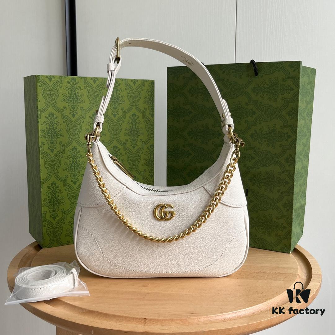 69308de36e68136f4d9a93de Gucci New Hobo Crescent Bag in White