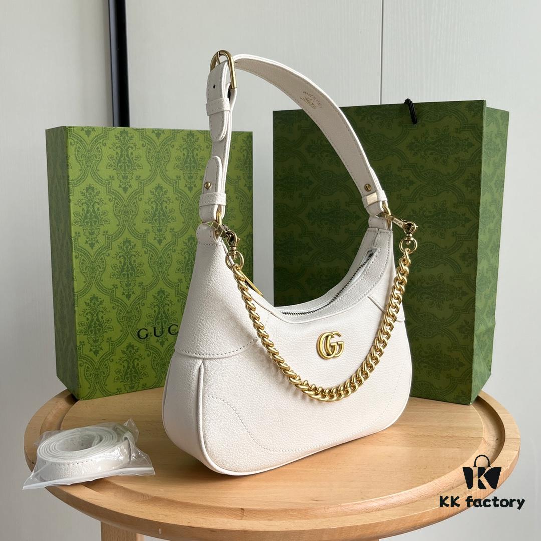 69308de46e68136f4d9a93e0 Gucci New Hobo Crescent Bag in White