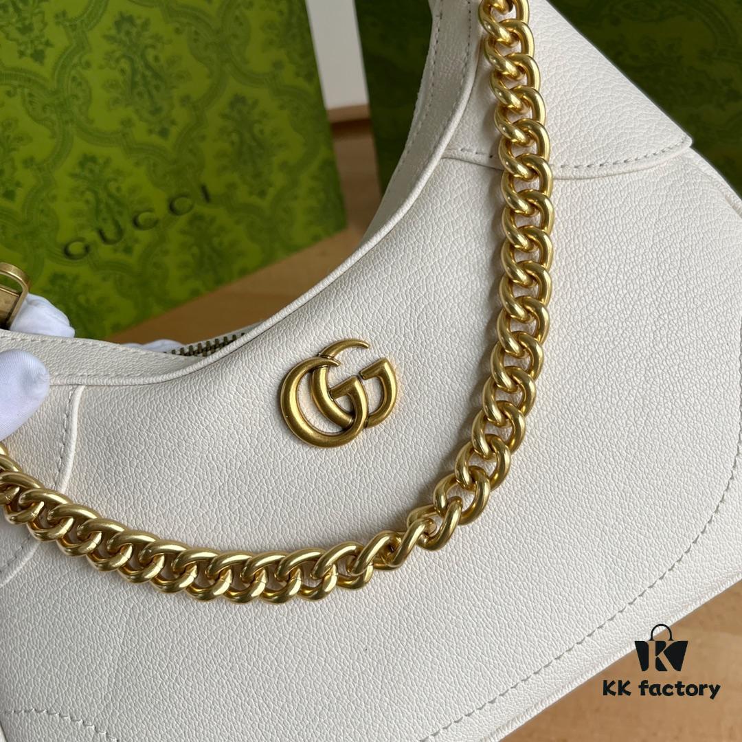 69308de66e68136f4d9a93e4 Gucci New Hobo Crescent Bag in White