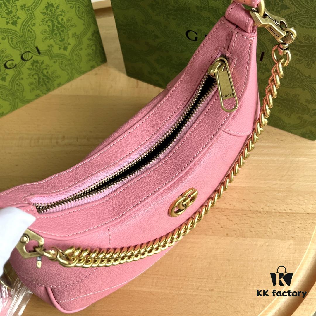 Gucci New Hobo Crescent Bag in Pink