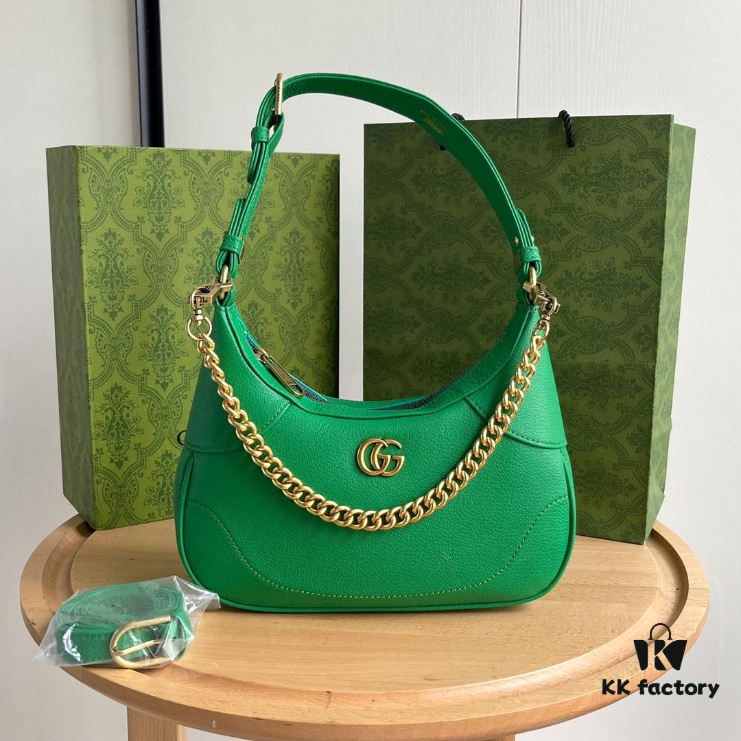 Gucci New Hobo Crescent Bag in Green
