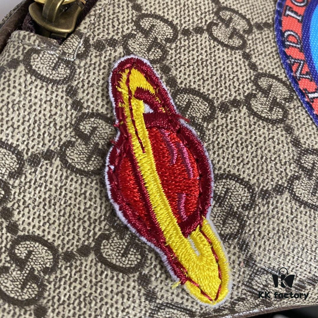 69308df36e68136f4d9a93fe Authentic Photo # Model: 529711 Embroidered Tiger Dimensions: 28x18x8cm. GG Ophidia Always Draws Inspiration from Travel with Various Fashionable Embroideries Such as Planet Motifs and Vintage-style Details, Retro Airmail-style Piping, and Classic Gucci Logo from the Archive Design Fanny Pack ✅ Waist Bag ✅