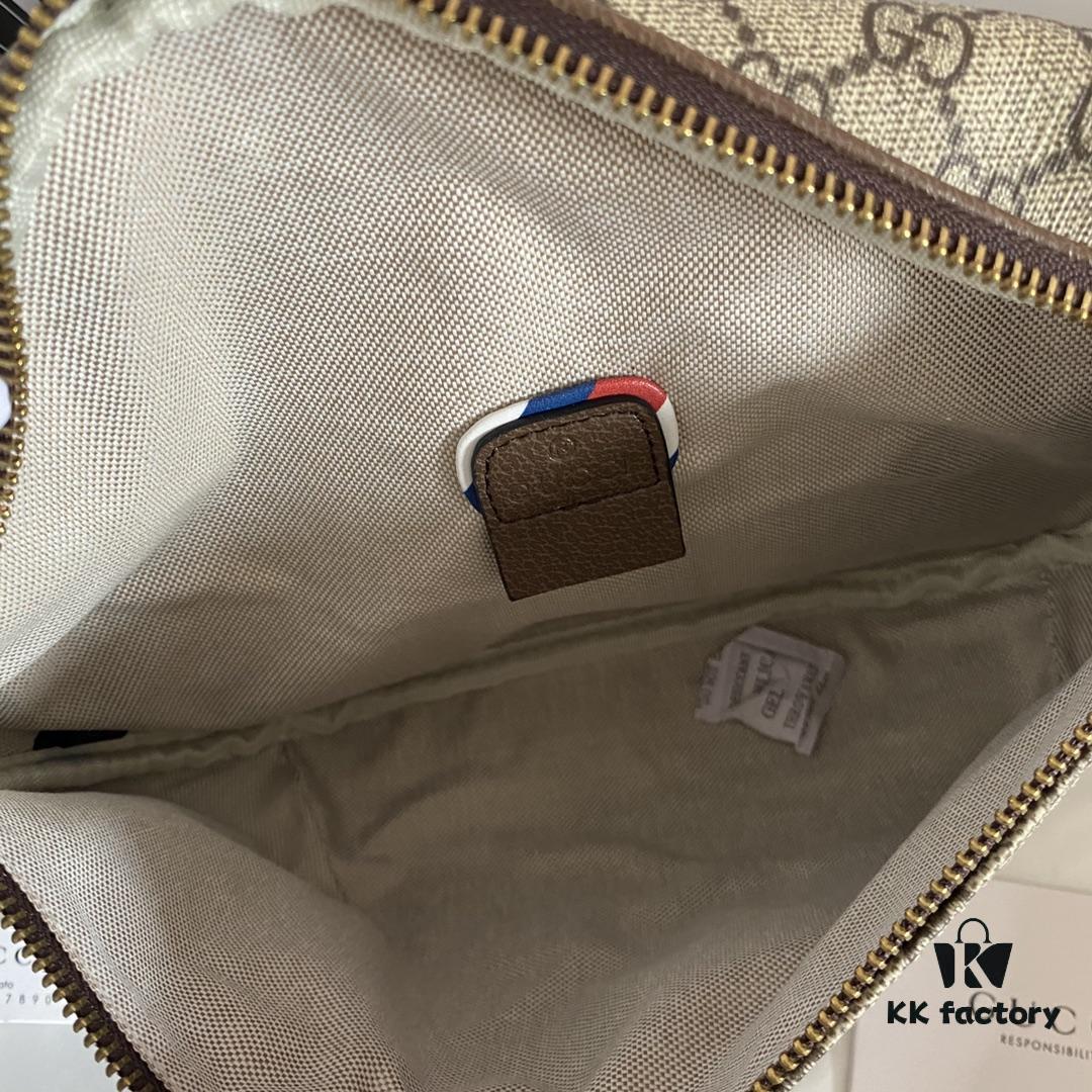 69308df66e68136f4d9a9403 Authentic Photo # Model: 529711 Embroidered Tiger Dimensions: 28x18x8cm. GG Ophidia Always Draws Inspiration from Travel with Various Fashionable Embroideries Such as Planet Motifs and Vintage-style Details, Retro Airmail-style Piping, and Classic Gucci Logo from the Archive Design Fanny Pack ✅ Waist Bag ✅