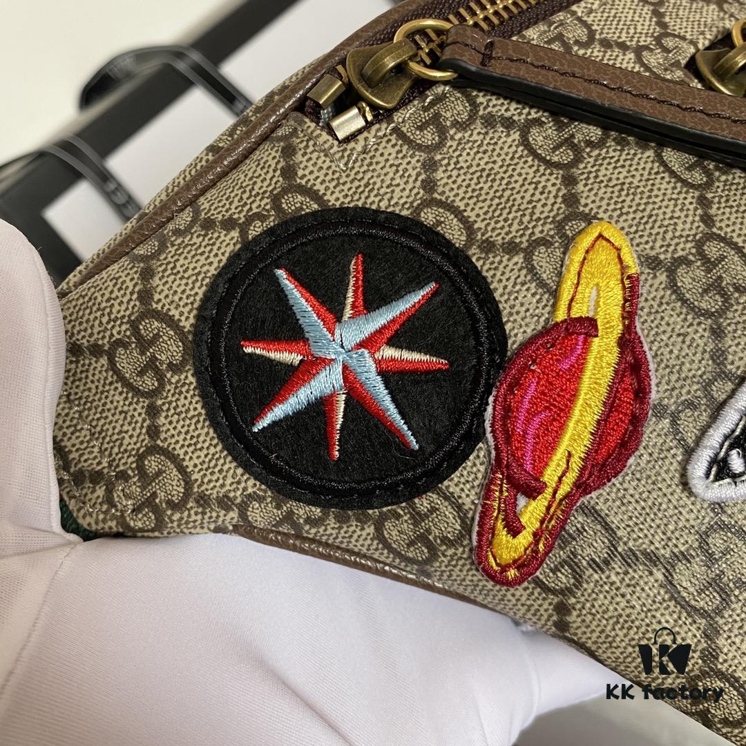 69308df96e68136f4d9a9409 Authentic Photo # Model: 529711 Embroidered Universe Size: 28x18x8cm. GG Ophidia Inspired by Vintage Aviation Mail Style with Planet Motif Embroidery Front Pocket Design Waist Bag Crossbody Bag