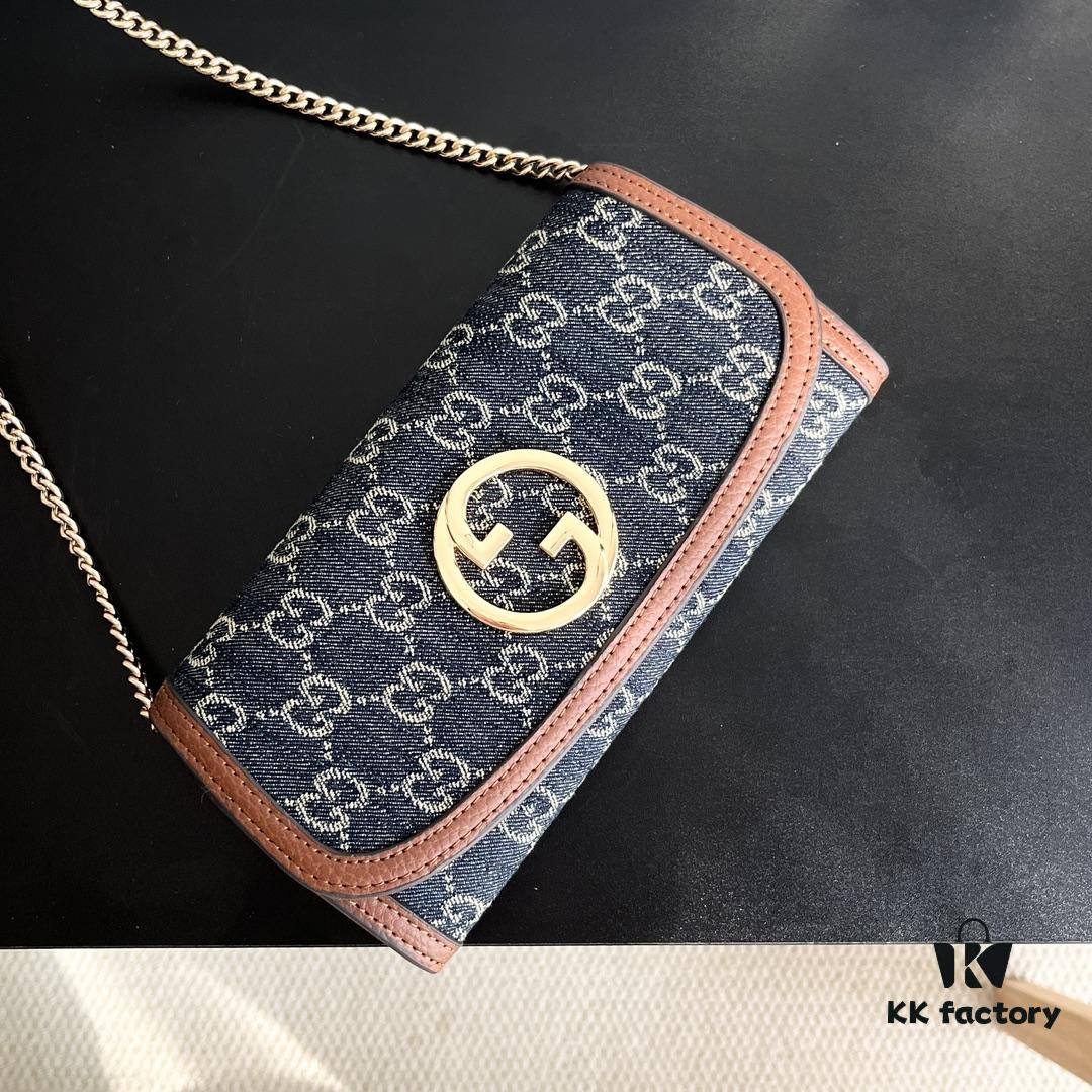 69308e0e6e68136f4d9a9436 Authentic Gucci Blondie Bag 725215 with Box 21x10.5cm